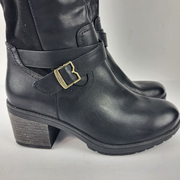 Dr. Scholls Prairie Boots Knee High Faux Leather Riding Black Size 9M - Picture 4 of 13